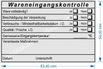 Stempel Wareneingangskontrolle Gastronomie Qualität Frische in Ordnung 5211