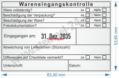Stempel Wareneingangskontrolle Differenzen Fotodokumentation • Trodat 54110