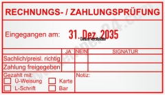 Kontierungsstempel Rechnungsprüfung Zahlungsprüfung 54110