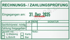 Kontierungsstempel Rechnungsprüfung Zahlungsprüfung 54110