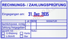 Kontierungsstempel Rechnungsprüfung Zahlungsprüfung 54110