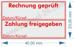 5200 Trodat Professional Rechnung geprüft / Zahlung freigegeben