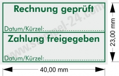 Stempel Rechnung geprüft Zahlung freigegeben • Trodat 5200