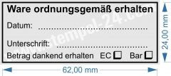 4914 TRODAT PRINTY Ware ordnungsgemäß erhalten-Betrag dankend erhalten