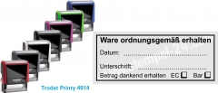 4914 TRODAT PRINTY Ware ordnungsgemäß erhalten-Betrag dankend erhalten