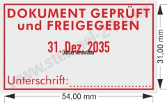 5460 Trodat Professional DOKUMENT GEPRÜFT und FREIGEGEBEN mit Unterschrift