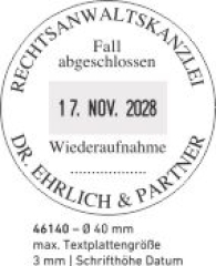 46140 Trodat Printy Stempel mit Datum Rund ø 40mm