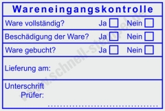 Stempel Wareneingangskontrolle Unterschrift Prüfer • Trodat 5208