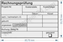 Kontierungsstempel Projektnummer Kostenträger 5211