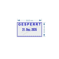 Stempel Gesperrt Datum Unterschrift • 5430