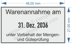 5440 Trodat Professional Warenannahme unter Vorbehalt der Mengen und Güteprüfung