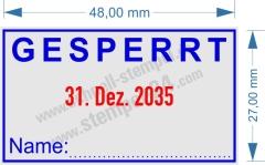 5440 Trodat Professional Gesperrt Name Kürzel