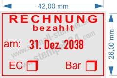 Trodat Professional 5440 Rechnung bezahlt mit EC oder Bar