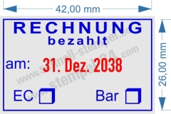 Trodat Professional 5440 Rechnung bezahlt mit EC oder Bar