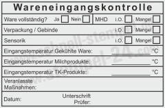 Wareneingangskontrolle MHD Sensorik Eingangstemperatur 5211