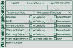 Stempel Wareneingangskontrolle Mindesthaltbarkeitsdatum Temperatur 5211