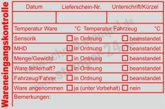 Stempel Wareneingangskontrolle Mindesthaltbarkeitsdatum Temperatur 5211