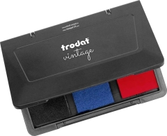 9051 Trodat Vintage V1 Schwarz Blau Rot