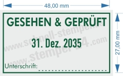 5440 Stempel Gesehen Geprüft Datum Unterschrift