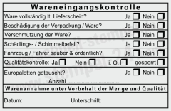 Stempel Wareneingangskontrolle Qualitätskontrolle Paletten Getauscht • 5211