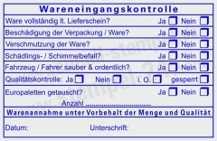 Stempel Wareneingangskontrolle Qualitätskontrolle Paletten Getauscht • 5211