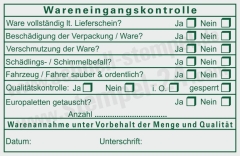Stempel Wareneingangskontrolle Qualitätskontrolle Paletten Getauscht • 5211