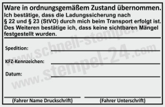 Ladungssicherung nach § 22 und § 23 (StVO) • 5211