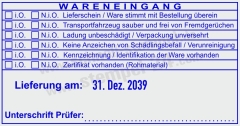 Wareneingangstempel Kennzeichnung Zertifikat • 54120