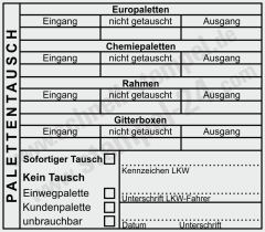 Stempel Palettentausch Chemiepaletten Europaletten Gitterboxen | 5212