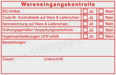 Stempel Warenkontrolle HACCP nach Grundsätzen und Hygieneanforderungen • 5211