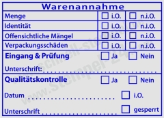Stempel Warenannahme Eingang Prüfung Qualitätskontrolle | Colop 2800