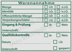 Stempel Warenannahme Eingang Prüfung Qualitätskontrolle | Colop 2800
