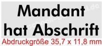 4911 Stempel Mandant hat Abschrift