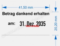 5460 Stempel Trodat Professional Betrag dankend erhalten mit Datum verstellbar