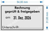 5460 Stempel Trodat Professional Rechnung geprüft und freigegeben