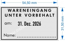 5460 Trodat Professional Stempel Wareneingang unter Vorbehalt am