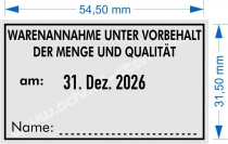 5460 Trodat Professional Stempel Warenannahme unter Vorbehalt der Menge und Qualität