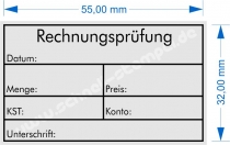 Kontierungsstempel Rechnungsprüfung Menge Preis KST Konto  • Trodat 5206