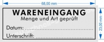 4915 Stempel Trodat Printy Wareneingang Menge und Art geprüft Datum Unterschrift