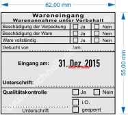 Stempel Wareneingang Warenannahme unter Vorbehalt 54110