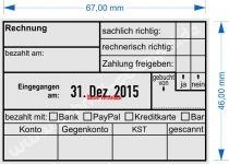 5480 Kontierungsstempel Rechnung Zahlung Gebucht Bankart Zahlung freigegeben