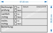 5208 Trodat Professional Buchhaltungsstempel-Rechnungsprüfung-schachlich richtig-rechnerisch richtig-Bemerkung