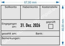 5480 Buchungsstempel Sollkonto Habenkonto Kostenstelle geprüft