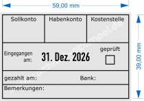 5474 Trodat Professional Buchungsstempel Sollkonto-Habenkonto-Kostenstelle-geprüft-gezahlt am-Bank