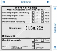 54110 Trodat Warenannahme unter Vorbehalt Dokumentation Qualitätskontrolle