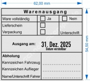 54110 Trodat Professional Warenausgangsstempel-Ware vollständig-Lieferschein-Verpackung-Unterschrift-Kennzeichen Fahrzeug-Kennzeichen Auflieger