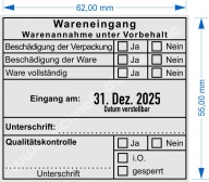 54110 Trodat Professional Wareneingangsstempel Warenannahme unter Vorbehalt Qualitätskontrolle