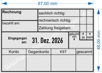 5480 Kontierungsstempel Rechnung Zahlung gebucht Konto Gegenkonto Kostenstelle gescannt