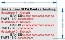 4928 Trodat Printy SEPA Stempel für 3. Bankverbindungen
