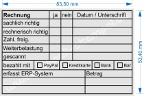 Rechnungsstempel Bezahlt mit PayPal Kreditkarte Bank Bar 5211